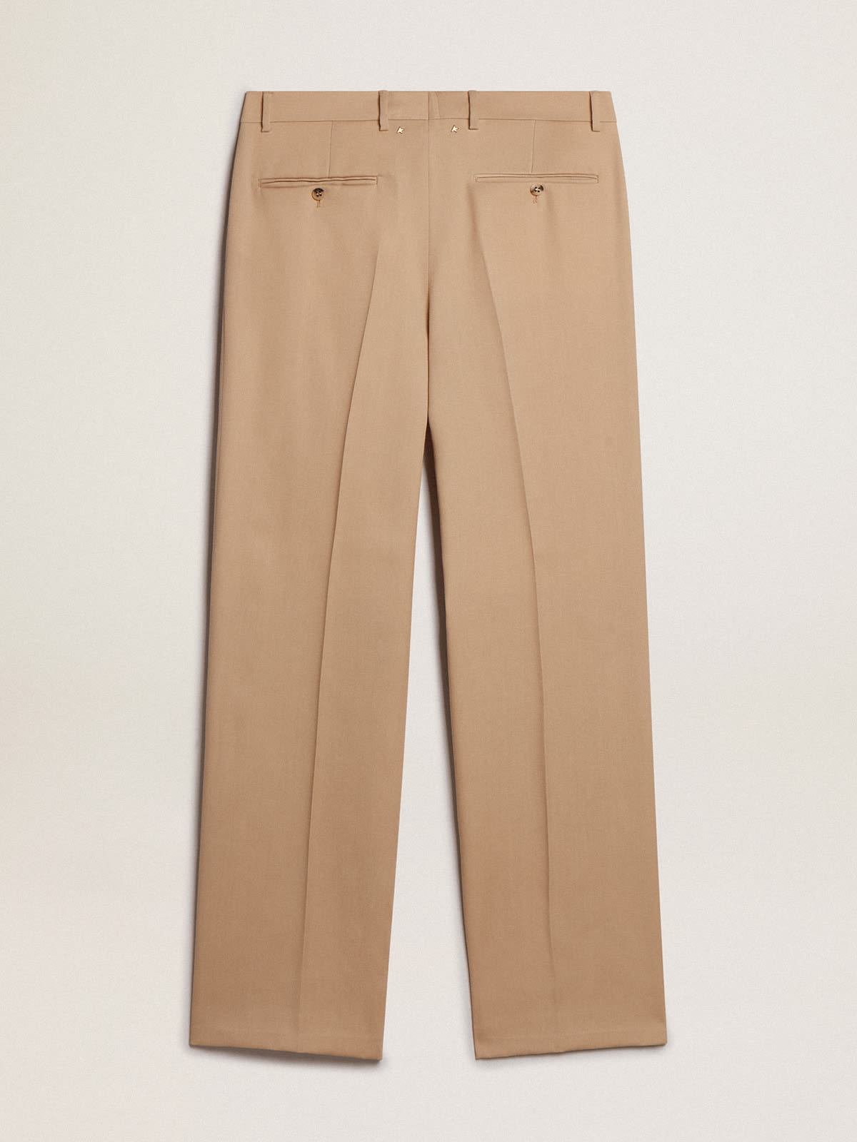 Golden Goose - Men’s wool gabardine pants in sand in 