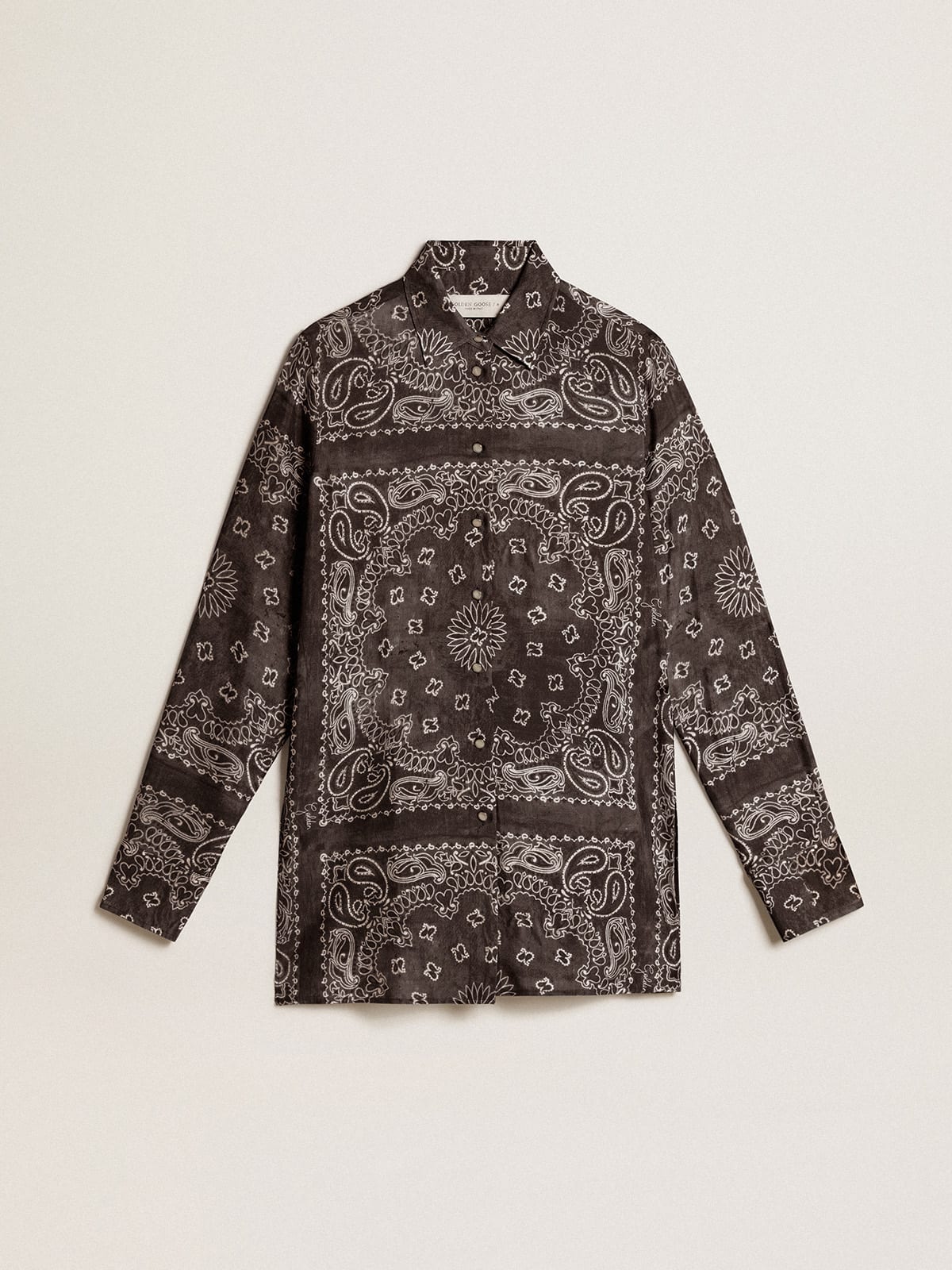 paisley-print long-sleeve shirt