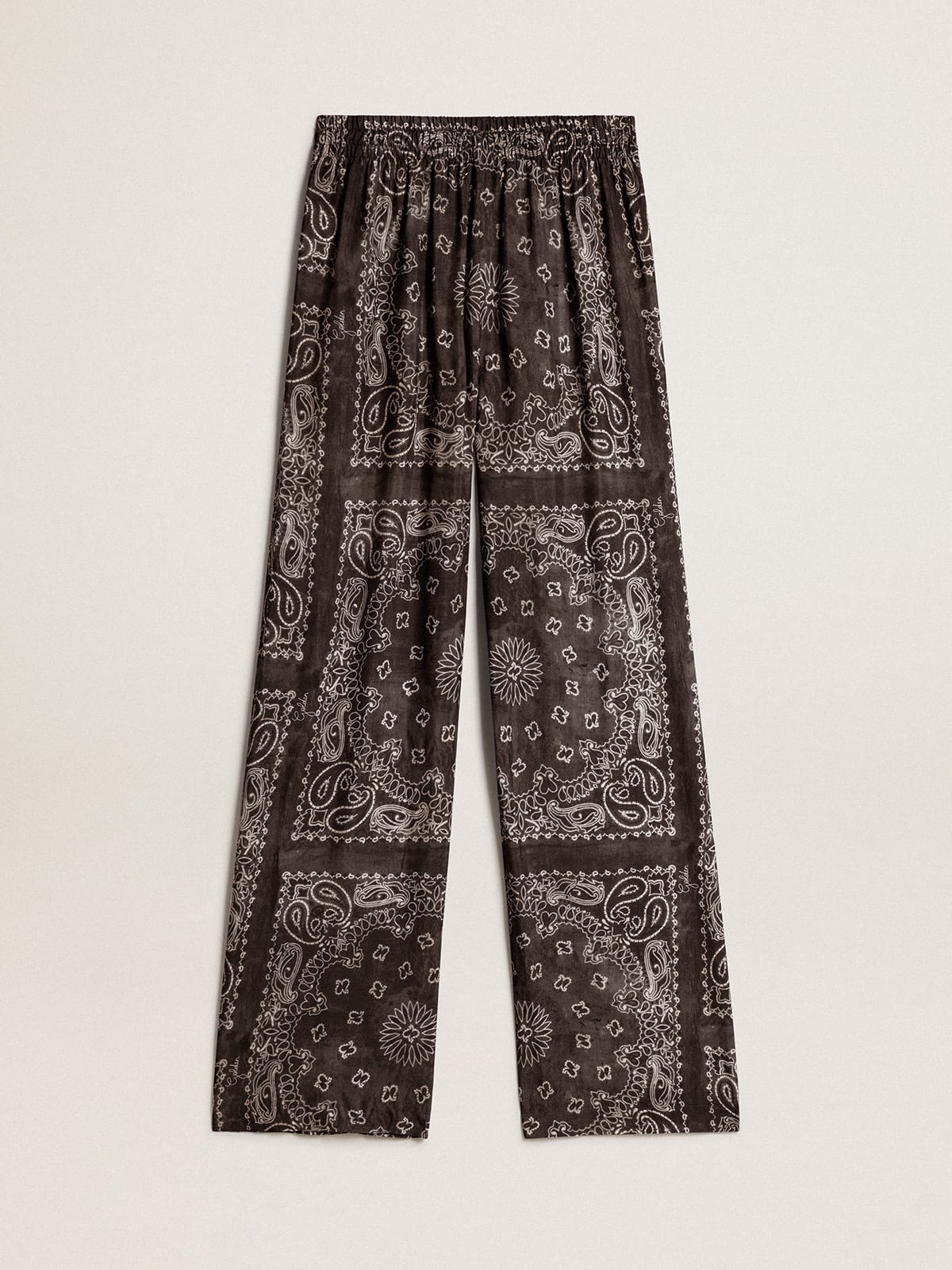 Golden Goose - Anthracite-gray joggers with paisley print in 