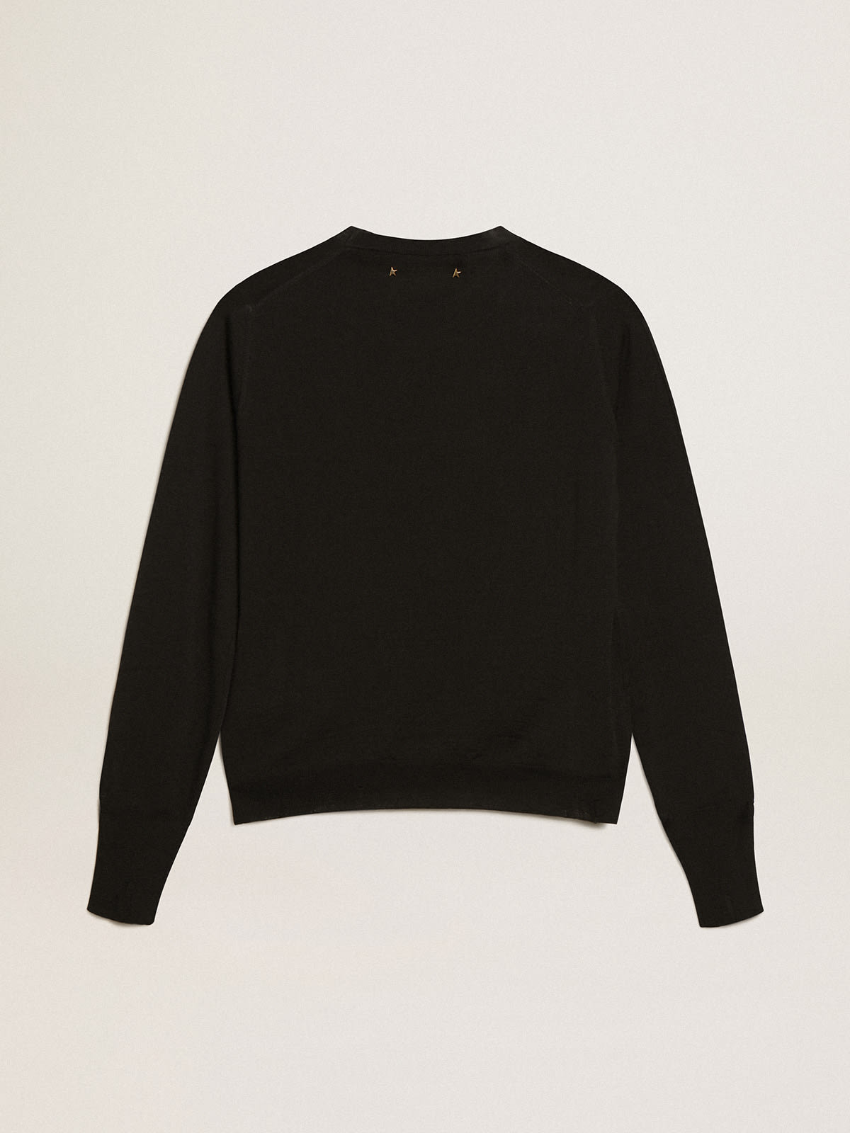 Golden Goose - Women's round-neck sweater in black wool in 