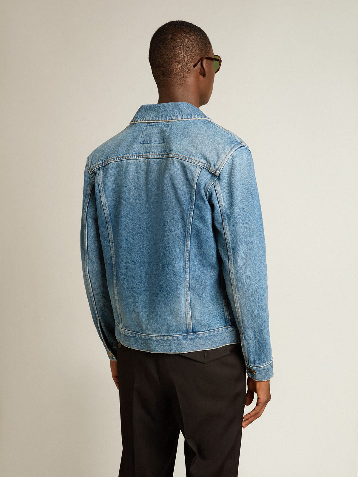 Golden Goose - Men's denim jacket with medium wash in 