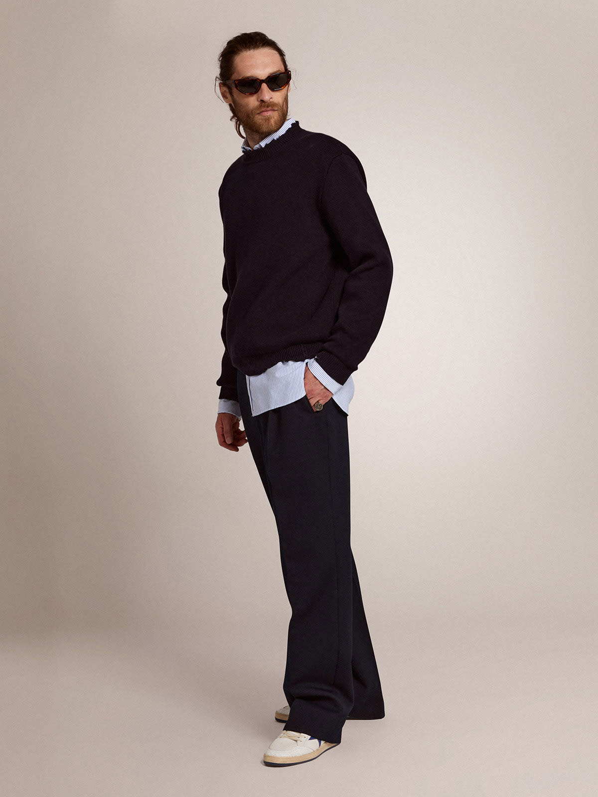 Men's wool and cotton sweaters and cardigans