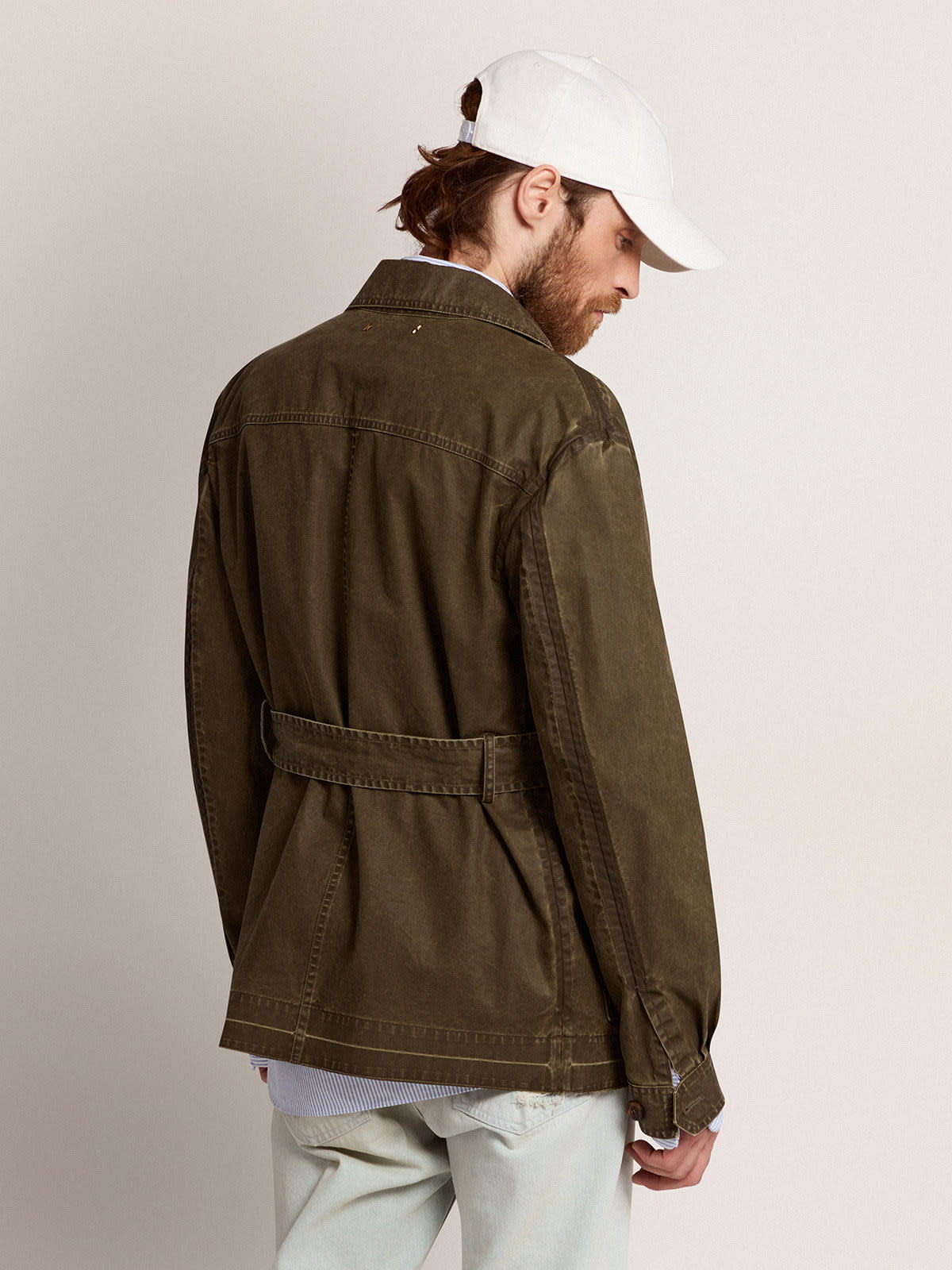 Men's canvas military clearance jacket