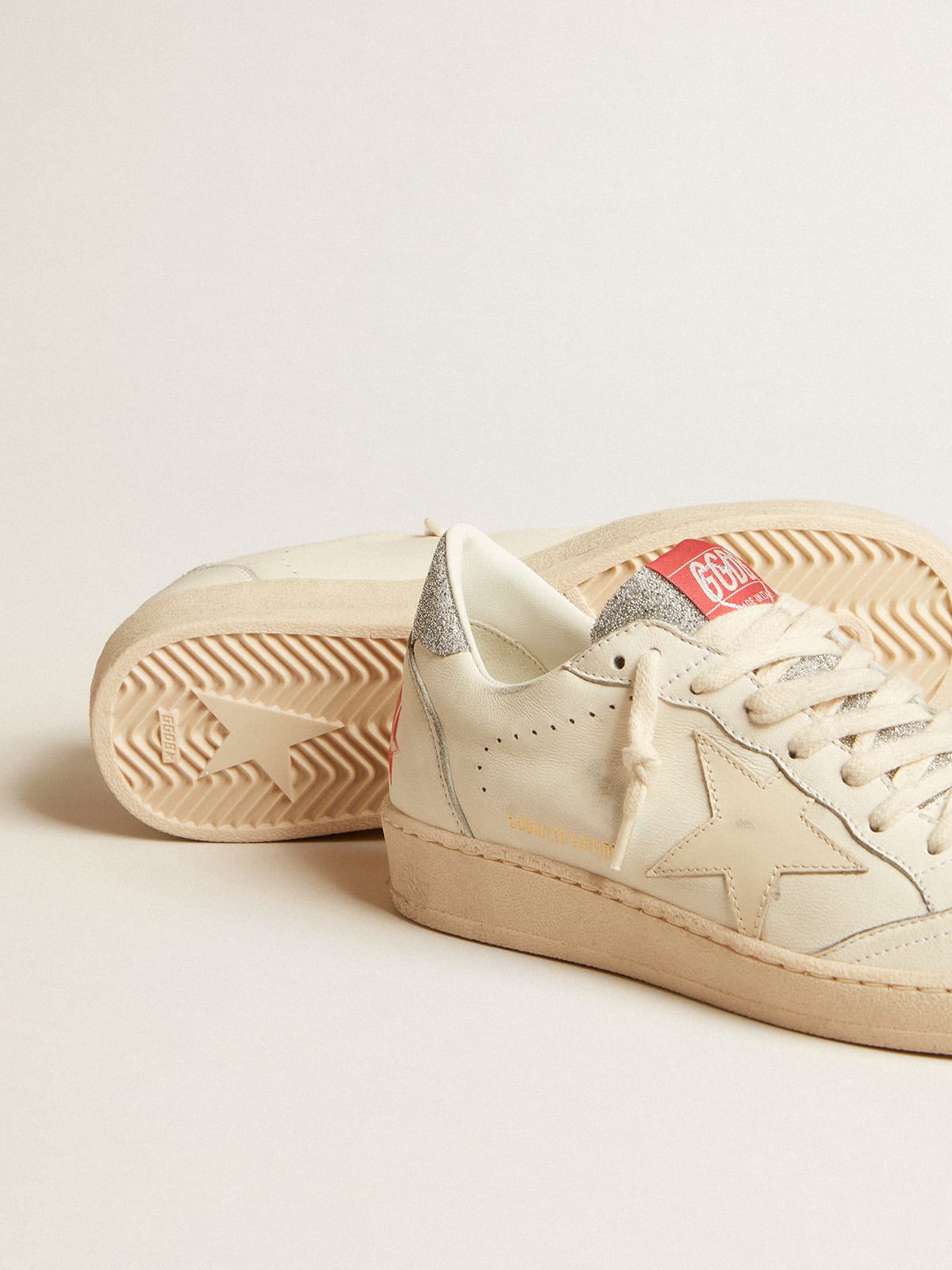 Golden Goose - Men’s Ball Star LTD in nappa with white star and crystal heel tab in 