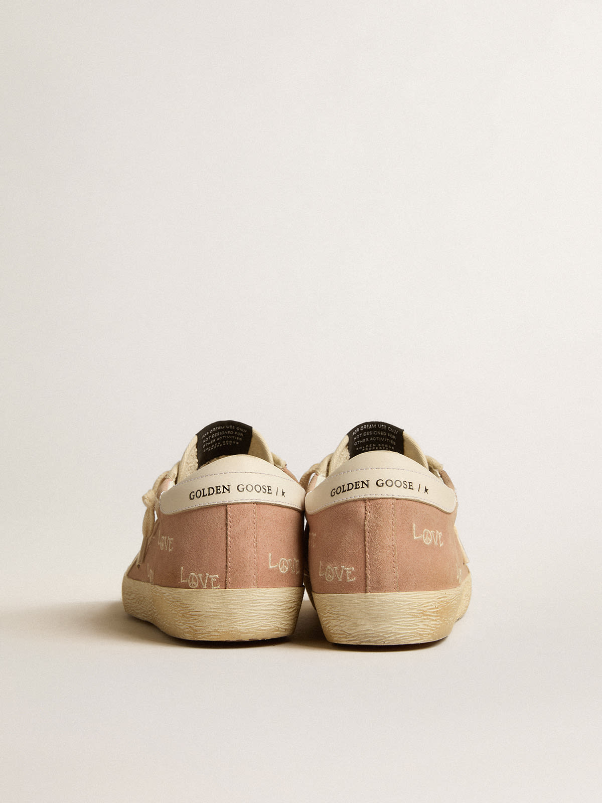 Super-Star in powder-pink suede with cream leather star | Golden Goose