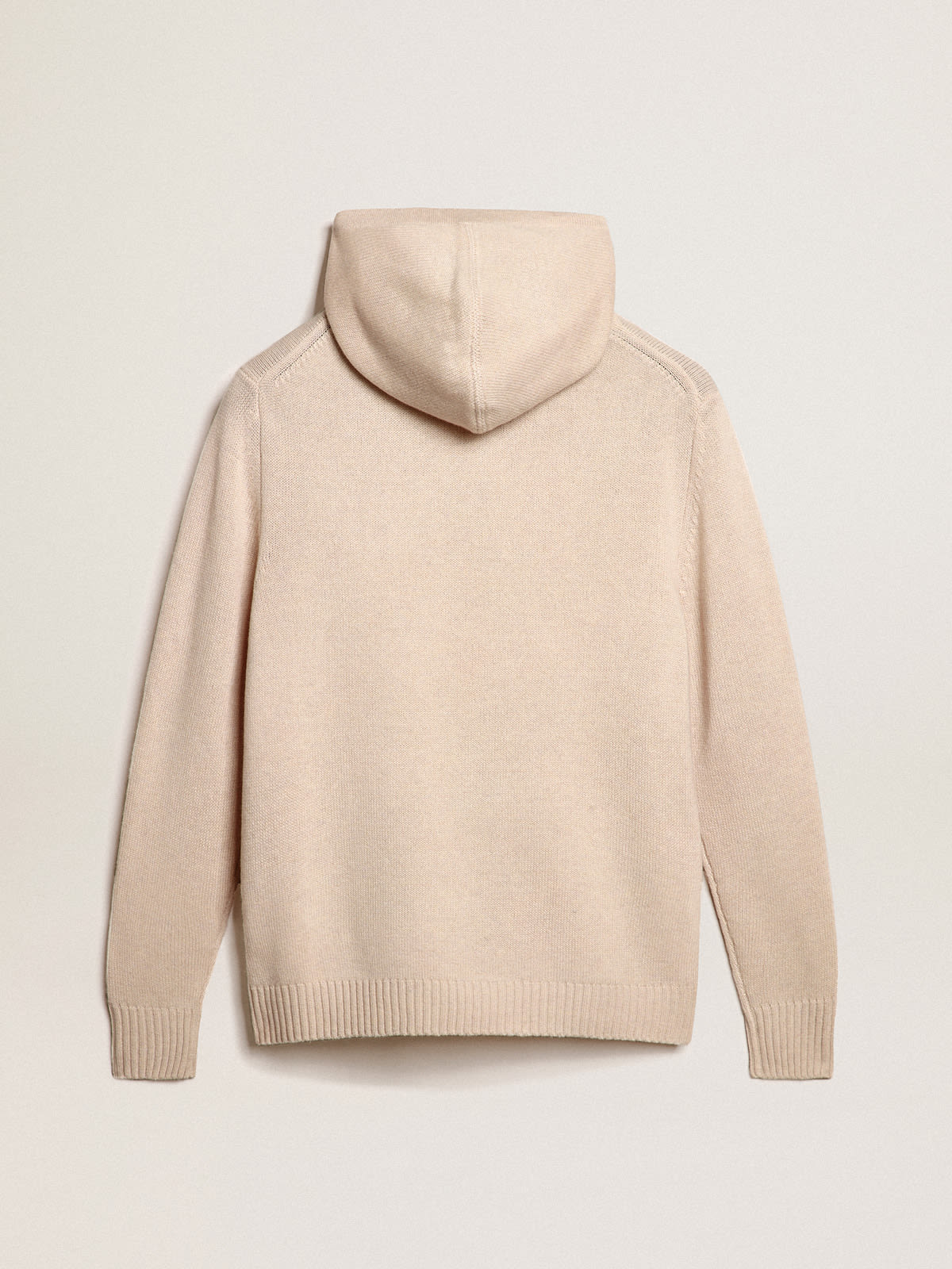 Golden Goose - Women’s white cashmere blend sweatshirt with hood in 