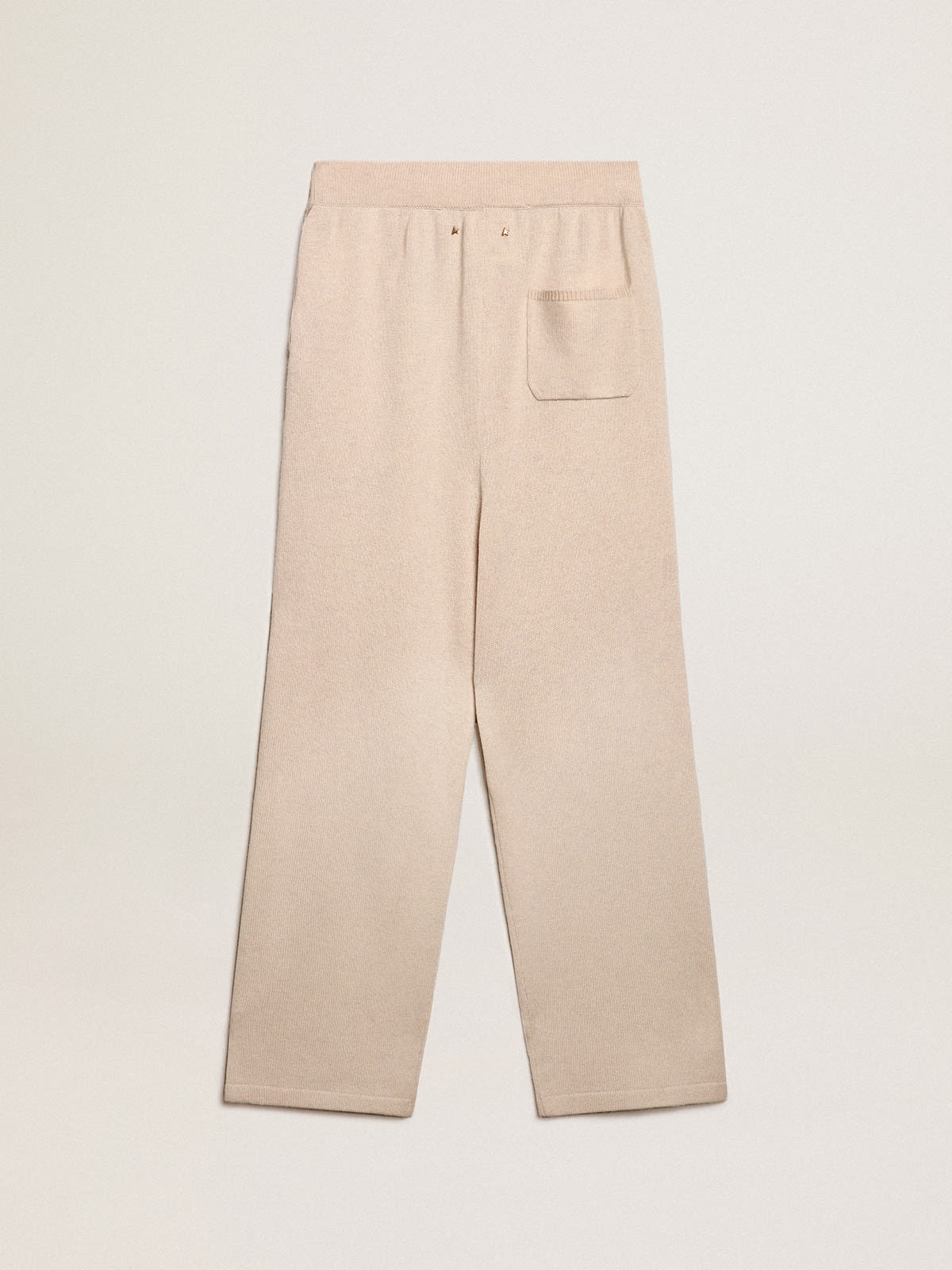 Pantalon de jogging pour femme en cachemire mélangé blanc naturel