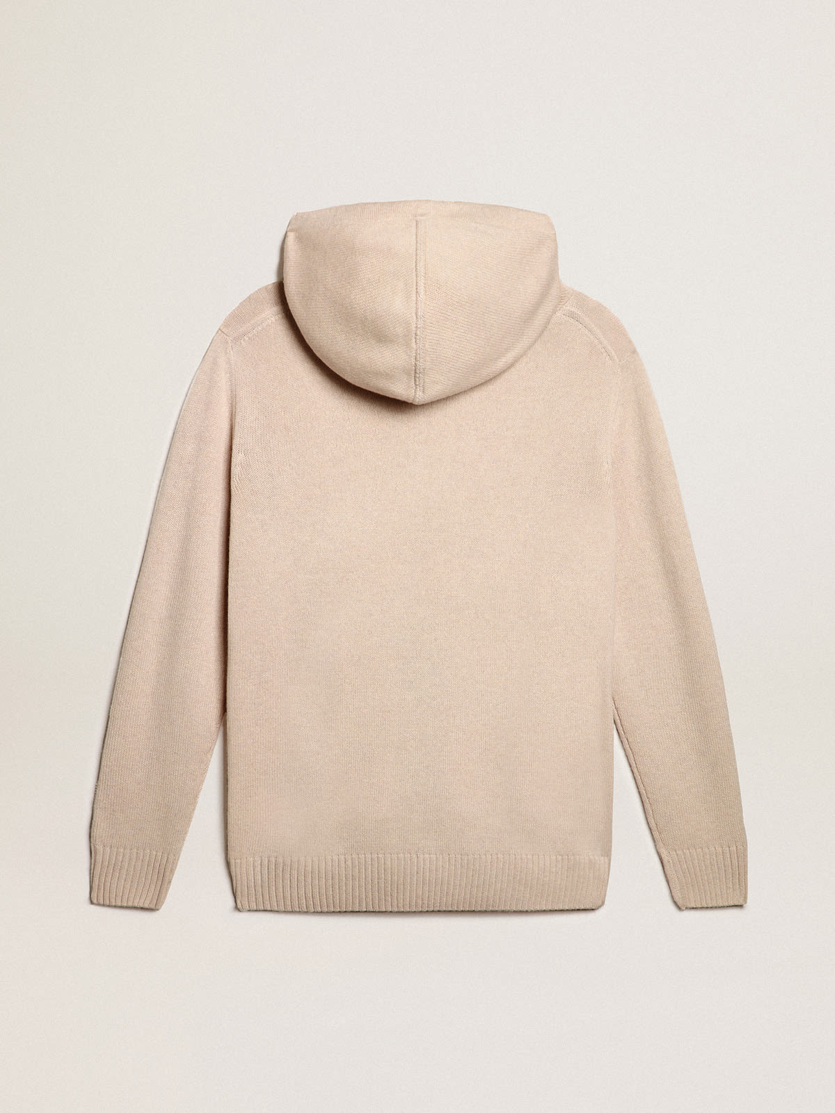 Golden Goose - Men’s white cashmere blend sweatshirt with hood in 