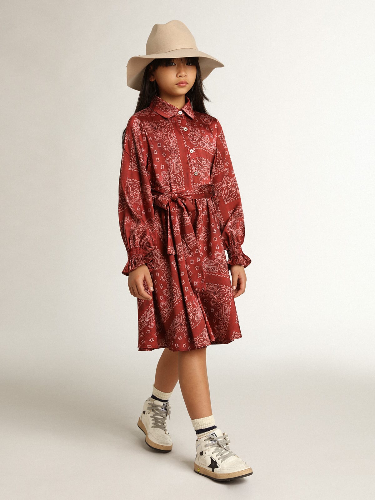 Girls red shirt outlet dress