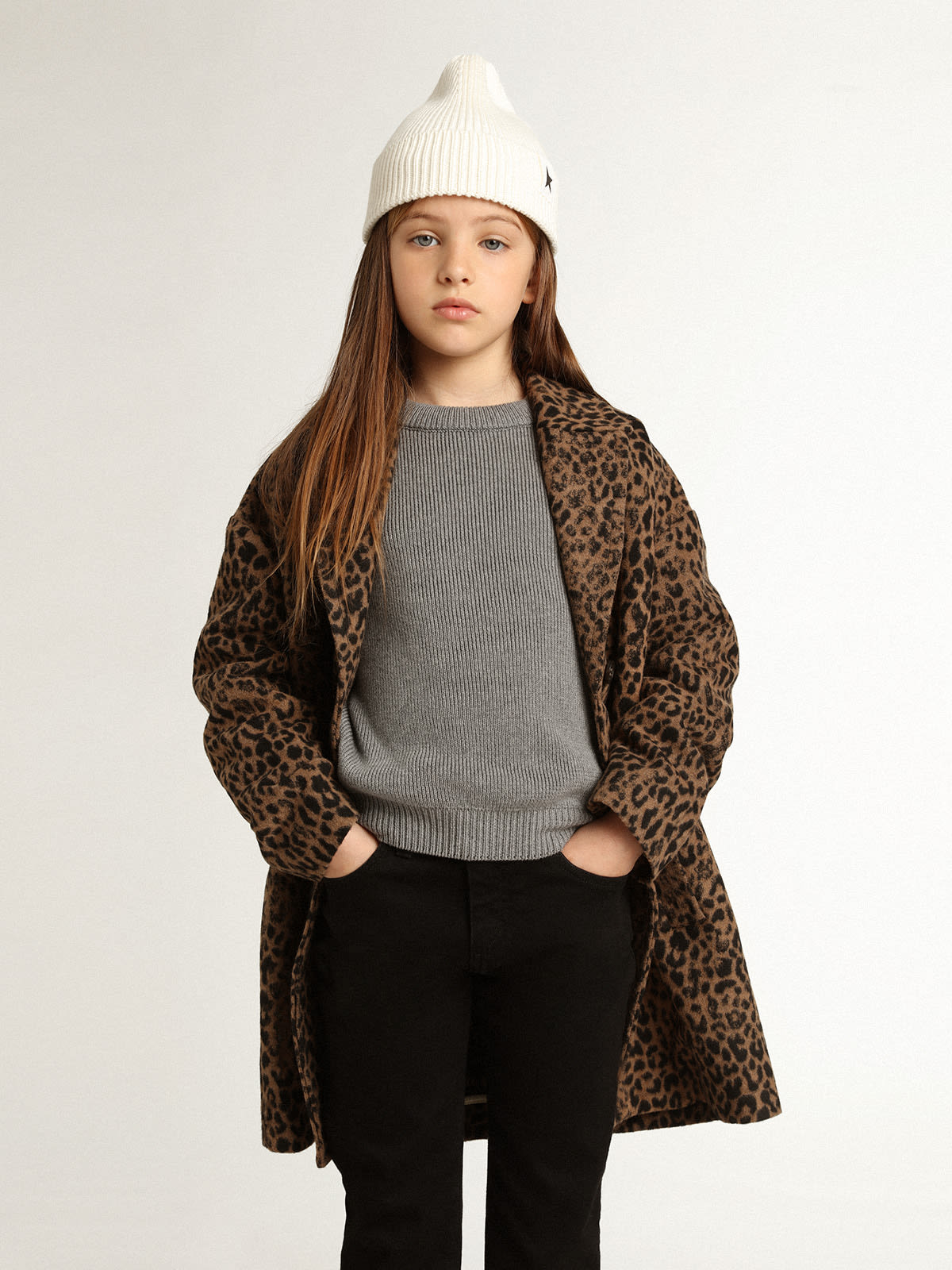 H&m cow hot sale print coat