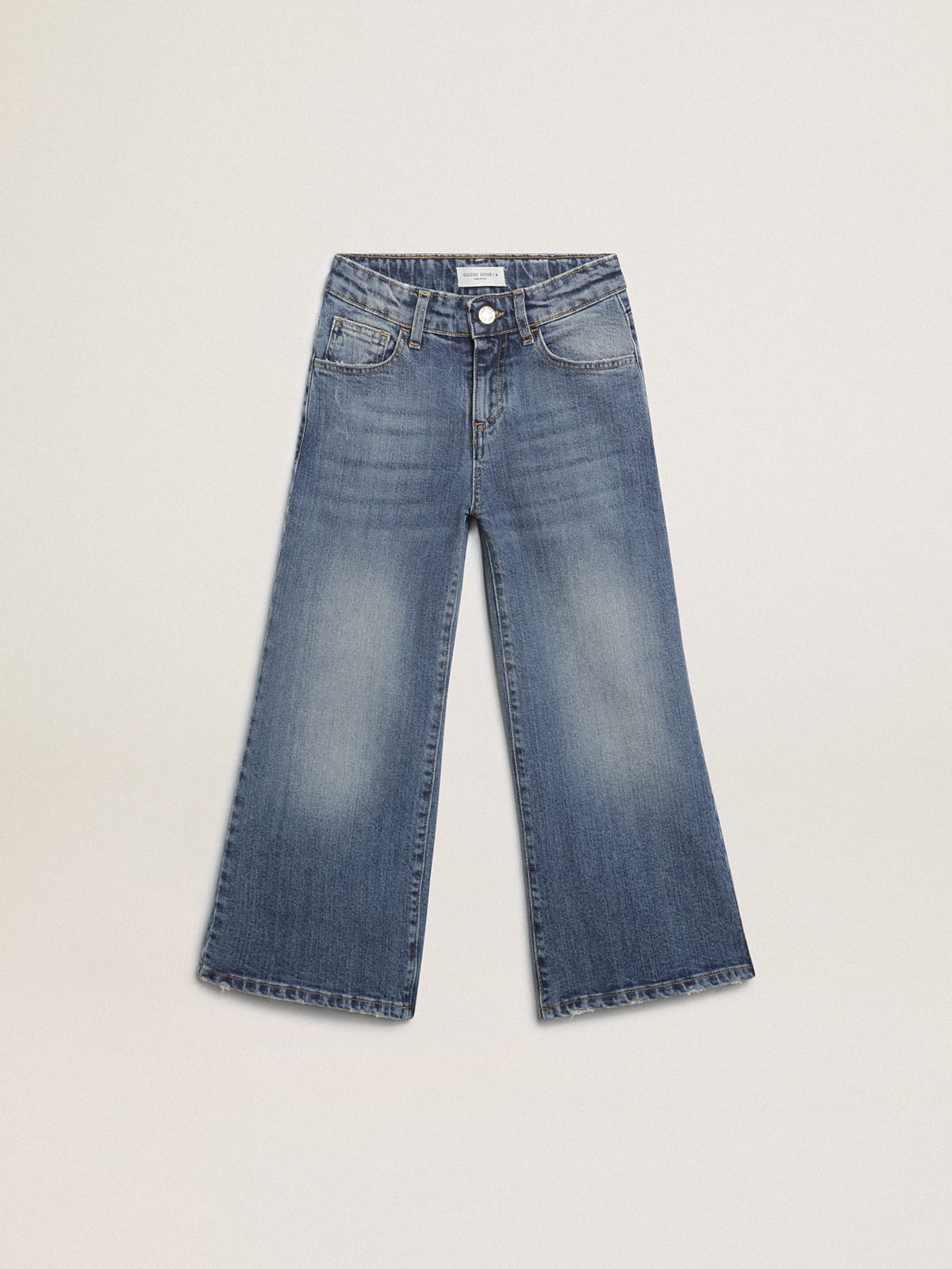 Golden Goose - Calça jeans perna larga de sarja azul denim in 